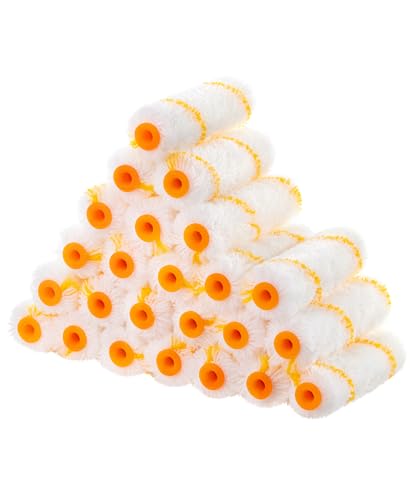 Bates- Paint Roller Covers, 24 pcs, 4" Covers for Paint Roller, 3/8" Nap