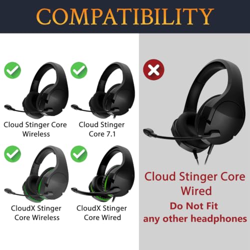 Image of SOULWIT Full Mesh Earpads for HyperX Cloud Stinger Core Wireless - Black