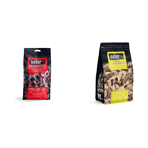 Weber Briquettes 8kg & Apple Wood Chips