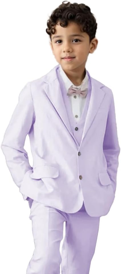 Boys Suit Baptism Outfit 3 Piece Kids Tuxedos Suits Boys Plaid Suit Wedding Tuxedos