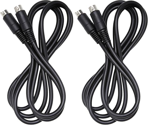 Image of PROSIGNAL PSG00150 6 Pin Mini-DIN (PS/2) Plug to Plug Lead, 1.5m, Black (Pack of 2)