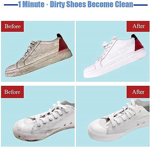 Image of Generic White Shoe Cleaning Cream | Sneaker Stain Cleaning Cream | Shoe Whitening Cleansing Tool, Whitening and Yellowing Maintenance for White Shoes, Leather, Sports Shoes, Leather Bags-260GM