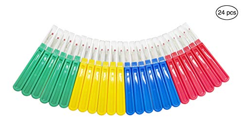 Ouyatoyu 24 Pieces Colorful Seam Ripper Tool Handy Stitch Ripper Sewing Ripper for Opening Removing Seams and Hems - Thumbnail 7