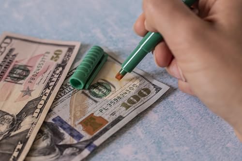 Counterfeit Money Pens - Box of 30 - Money Markers - Counterfeit Money Marker Pens - Extra Ink, Ink Turns Dark Upon Detection, Money Pens for Fraud Prevention - Thumbnail 4