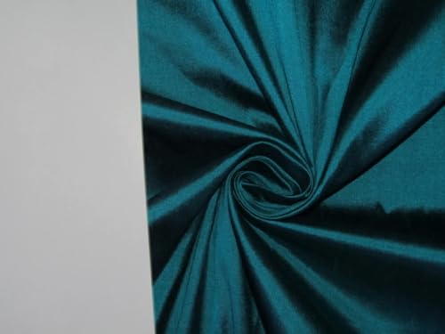 Tissu Dupioni pure soie verte et noire : étoffe de luxe pour robe
