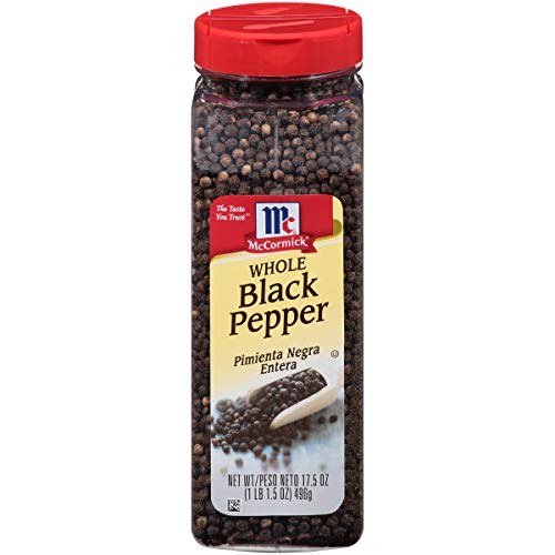 Mccormick Whole Black Pepper, 17.5 Oz & Table Ground Black Pepper, 16 Oz #TOP1