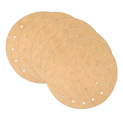 9 Inch Airfryer Parchment Paper 100pcs Unbleached Perforated Air Fryer Liners Non-Stick Parchment Paper Bamboo Steamer Liners for 5.3 & 5.8 quart Air Fryer Cooking