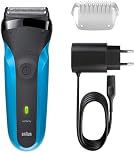 Braun Series 3 310s Wet & Dry Electric Shaver for Men / Rechargeable Electric Razor, Blue