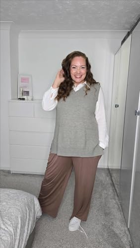 Image of TIYOMI Plus Size Sweater Sleeveless Tops for Women Knitted Tank Tops XL-5XL