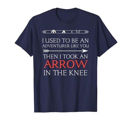 Funny I Used to Be an Adventurer Like You T-Shirt T-Shirt, Men, Navy Blue, 6X-Large