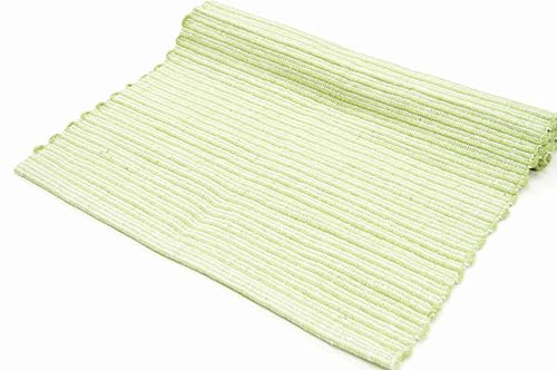 Velcoc INDO Alfombra de algodón 50 x 80 cm, 100 % algodón, lavable en lavadora, ecológica y resistente, ideal para baño y cocina, verde, 50 x 80 cm