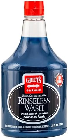 Griot's Garage Rinseless Wash for Car Cleaning and Detailing, No-Rinse Vehicle Washing, Dilutes Into Detailer, Clay Bar Lubricant, 10479, 35oz