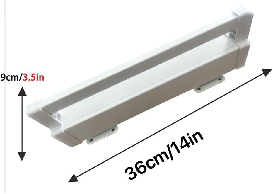 Pull-Out Pants Rack, Sliding Closet Organizer with Anti-Skid Design, Wardrobe Storage Solution for Trousers (White, 36CM/14IN)