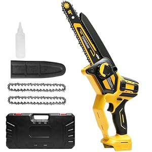 Brushless 8 Inch Mini Cordless Chainsaw, Compatible with Dewalt 18V Battery