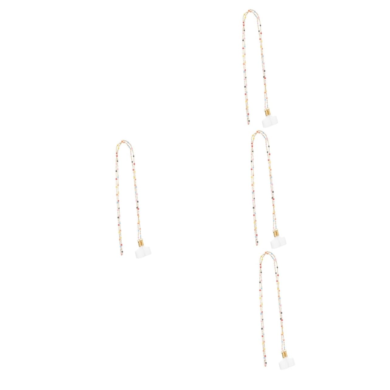 Angoily 4 Piezas Anti-perdida Correa para Auriculares Inalámbricos Cadena Decorativa Auriculares Inalámbricos Collar Gel Sílice Cadena Enlace Cobertura Hombres y Mujeres