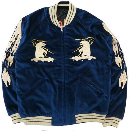 Amazon テーラー東洋 Tailor Toyo ベロア キルト サテン スカジャン Alaskan Eagle Alaska Map 刺繍 スーベニア スーヴェニア 横須賀 ジャンパー ジャケット Tt Xl 128ネイビー コート ジャケット 通販