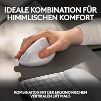 Logitech Wave Keys kabellose ergonomische Tastatur (Weiß) – Ansicht 8