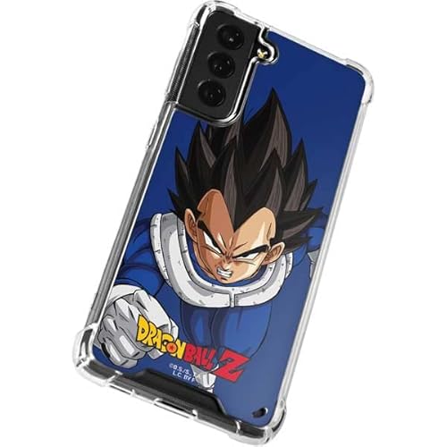 Skinit Clear Phone Case Compatible With Samsung Galaxy S21 5G - Officially Licensed Dragon Ball Z Vegeta Saiyan Armor Design #TOP1