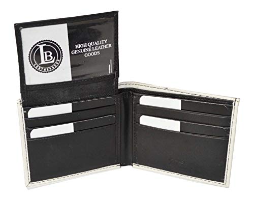 Lb Leatherboss Leatherboss Printed Skull Theme Bifold Credit Card Cash Holder Wallet With Gift Box For Men thumb #3