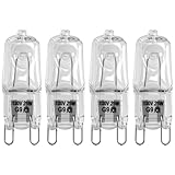 SDRZJX 4PCS G9 120V 25W Oven Light Bulbs Halogen Wall Oven Light Bulbs Compatible with Whirlpool Kitchenaid Maytag and Jenn-Air Microwave Replace#: WPW10169757 W10169757 W10208564