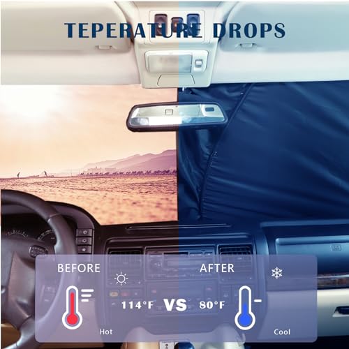 Heutamo Car Windshield Sun Shade Compatible with Land Rover Discovery 2 Accessories 1998-2003, Reflective Sunshade Protector, Automotive Interior Sun Protection Accessory - Image 2