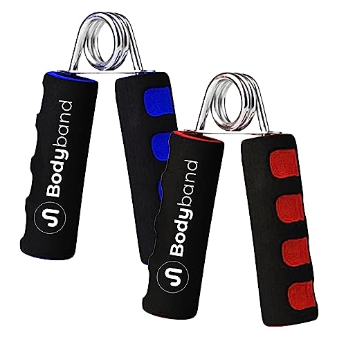 Bodyband Hand Grip Strengthener with Foam Handle, Hand Gripper for Men & Women for Gym Workout Hand Exercise Equipment to Use in Home for Forearm Exercise, Finger Exercise Power Gripper - Pack of 2