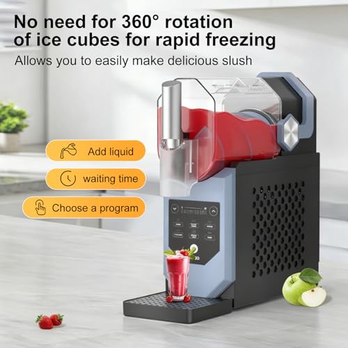 Slushie Machine No Ice Needed, 88oz Frozen Drink Maker One-Touch Slush Machine with 6 Presets Slushy Machine for Home for Smoothies, Milkshakes, Cocktails, Margaritas, and Ice Cream, Self-Cleaning by MuliVid - Image 6