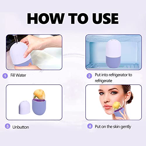 Molde de Gelo para Rosto, Rolo de Gelo para Rosto e Olhos Alívio da Dor para o Rosto Aderência Antid