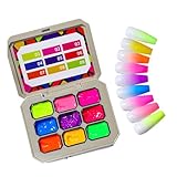 Patting Gel Polishes Palette - Transparent Color Gradient Solid Gel 9-Color Gels for Manicure | Salon Nail Polishing | 18ml Nail Gels Palette for Home Salon Party Wedding Daily Use