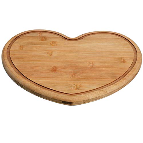 Welf, TA42003, Tábua de Corte de de Cozinha Tábua de Coração 27 x 24 cm, cor Bambu