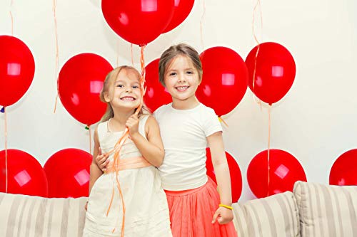 Treasures Gifted Matte Red Balloons - Dark Red Balloons - Ruby Red Balloons - Cherry Red Latex Balloons - Crimson Latex Balloons 12 Inch - Globos Rojos - Bulk Red Balloons 100 Pack #TOP4