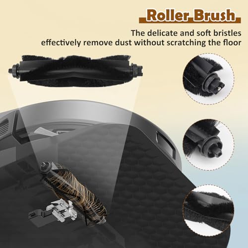 Image of VIEWALL 18 Pack L60 Accessories Kit Replacement Compatible with Eufy L60 / L50 Robot Vacuum, Accessories Kit 2 Roller Brush, 4 Side Brushes, 4 Filters, 6 Dust bags, 1 Screwdriver, 1 Cleaning tool