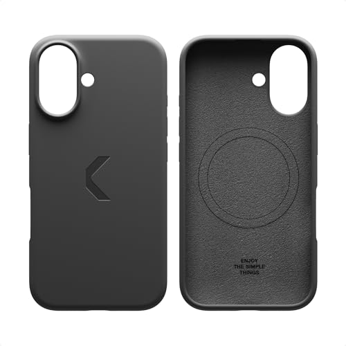CLEMM Silicone Magnetic Shell Case for Apple iPhone 16 Plus 6.7-inch fit for MagSafe Wireless Charging, Soft Anti-Scratch Microfiber Lining, Camera Edge Protection, Black by Clemm - Used condition - CA$19.14