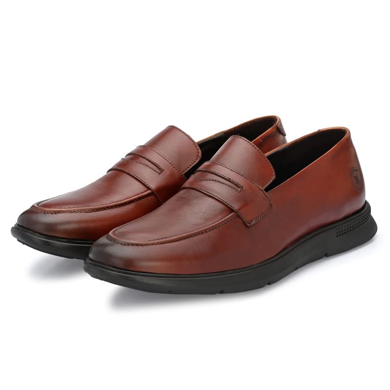 Image of Legwork Men's Leather Loafer Shoes for Men and Boys