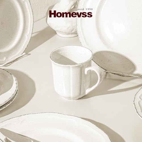 HomeVSS 20-Piece Dinnerware Set Service for 4, Dinner Plate Set with Mugs, Microwave and Dishwasher Safe,Scratch Resistant, Speckled and Cream Dishes Sets by Home VSS - Image 4