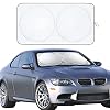 EcoNour Car Windshield Sun Shade with Storage Pouch | Durable 240T Material Car Sun Visor for UV Rays and Sun Heat…
