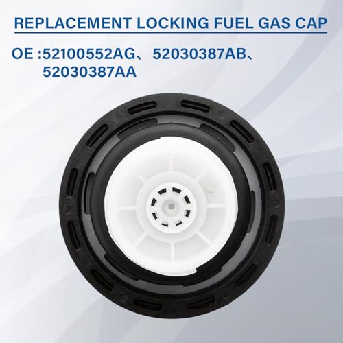 Image of Locking Gas Cap, Lock Fuel Cap with Key Replace 5278655AA For 2000-2020 Dodge Ram 1500 2500 3500,Journey,Caravan,Charger,Dakota,Durango & Jeep Wrangler JK TJ, Liberty & Chrysler 200 300 Sebring