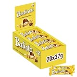BALISTO - Barre Biscuit Céréales et Chocolat au Lait - 20 x 37g - Goût Miel & Amande - Boite de Barres Chocolatées - Grand Format - 740g