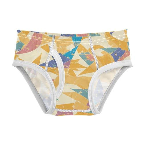 KLL Yellow Star Toddler Boys Comfort Athletic Underwear Breathable Children Panties