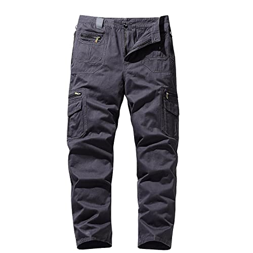 Pantalon tactique ample homme multipoche et pantalon de travail droit