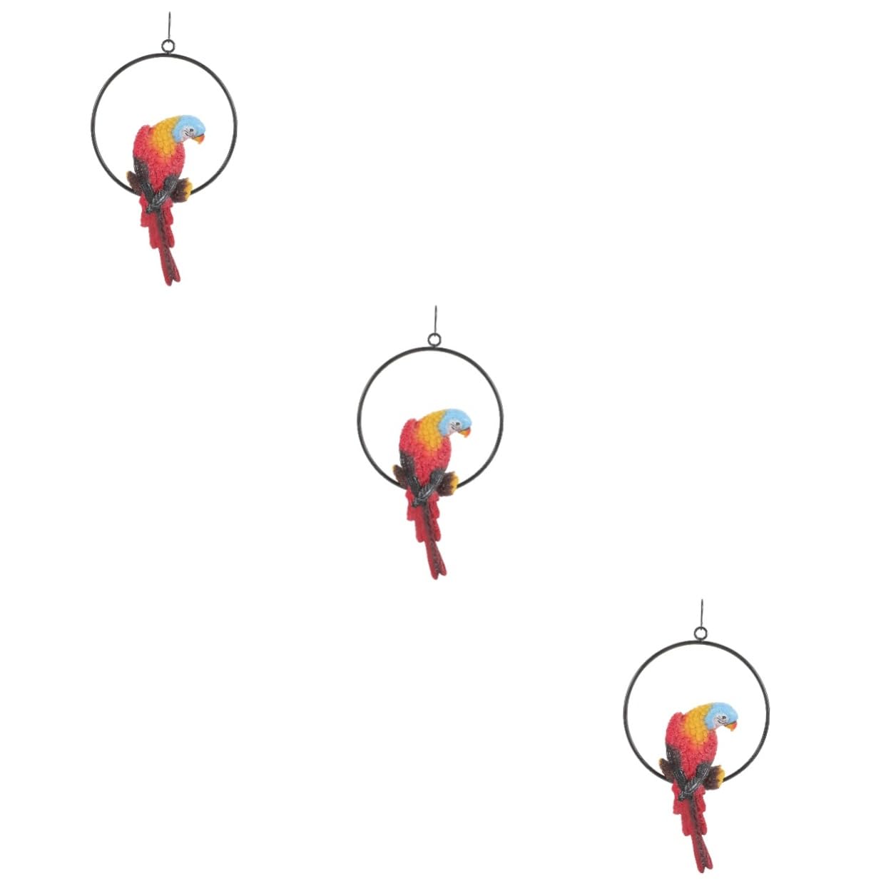 Pendentif parrot simulé 3 pièces oiseau bleu de jardin