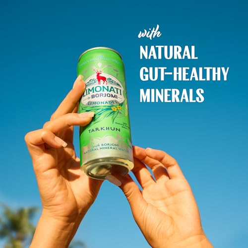 Image of Limonati by Borjomi - Tarkhun Lemonade with Natural Tarragon Extract and Borjomi Sparkling Mineral Water - 11.15 oz, 12 Cans