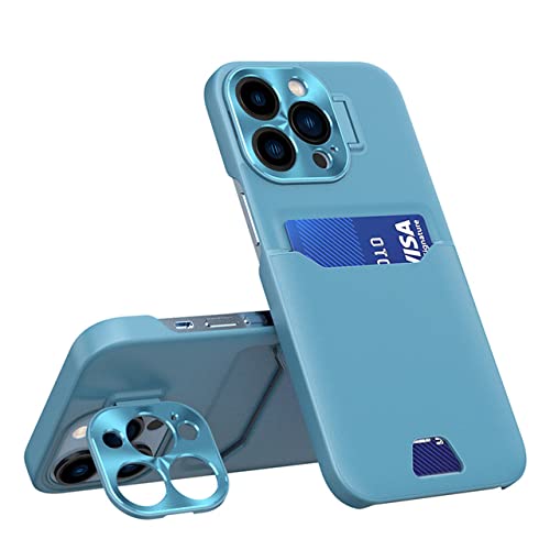 Porte-monnaie iPhone 12 avec étui fente carte bleu ciel
