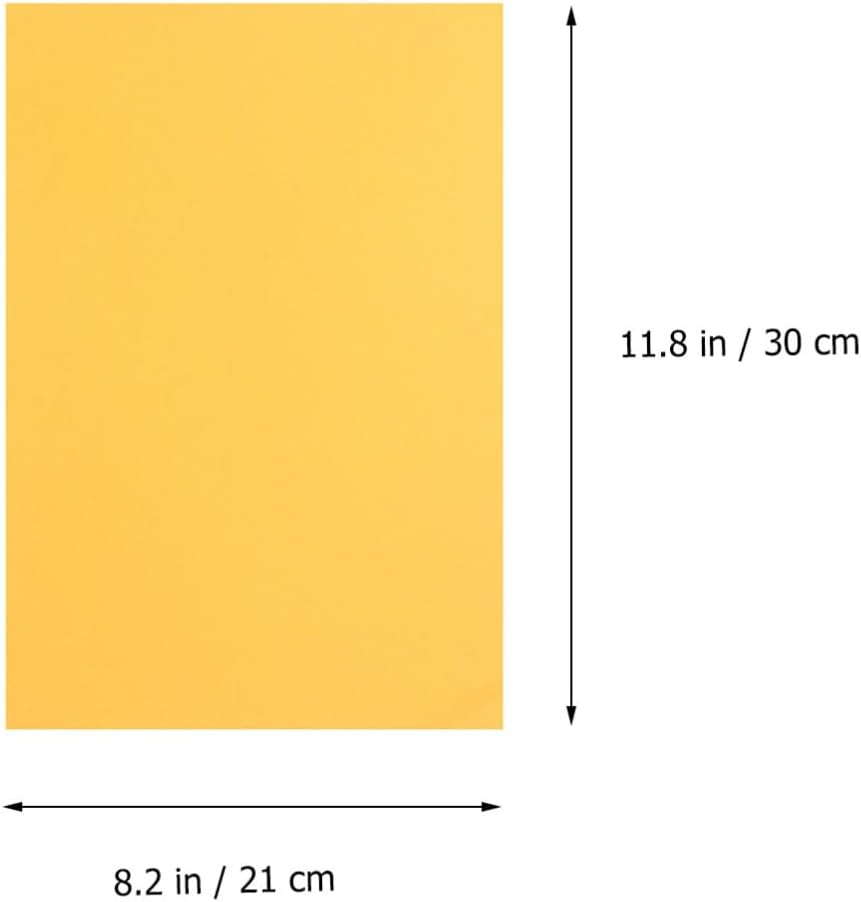 50pcs Yellow Pearlescent Shimmer Card Stock for Scrapbooking