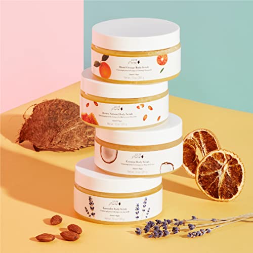 100% Pure Honey Almond Body Scrub Exfoliating Deep Clean With Sea Salts & Nourishing Oils - Natural Deeply Moisturizing Skincare - Vibrant Radiant Skin Restore & Pore Cleanse - Vegan - 10Oz #TOP5