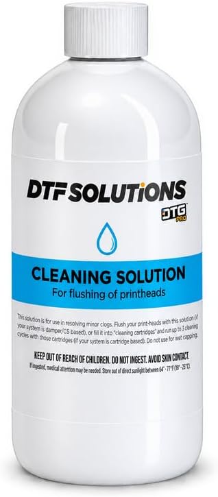DTFBASICS Printhead Cleaning Solution, Flushing Fluid for DTF and DTG Printer Printheads, Minor Clog Support, Manual Flushing, Damper and Continuous Ink Systems, Cleaning Cartridge Applications, 100 ml — 사진 1