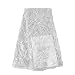 Aisunne African Lace Fabrics 5 Yards Nigerian French Lace Fabric White with 3D Flower Fashion Embroidered Beading for Wedding Party Dresses (White)
