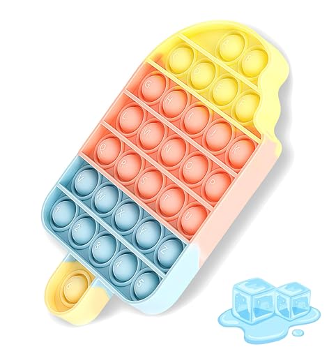 Push Bubble Fidgets Toys, Ice Cream Sensory Toy Gift for Toddler Kids Boys Girls Age 3 4 5-7 9 Classroom Prize Interactive Game Party Favors Autism Special Need Stress Relief
