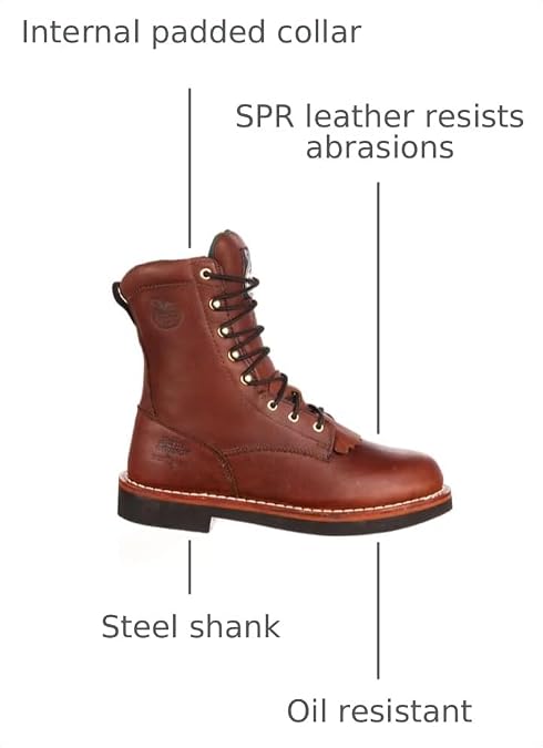 Georgia Boot Men's Farm and Ranch Lacer Work Boots