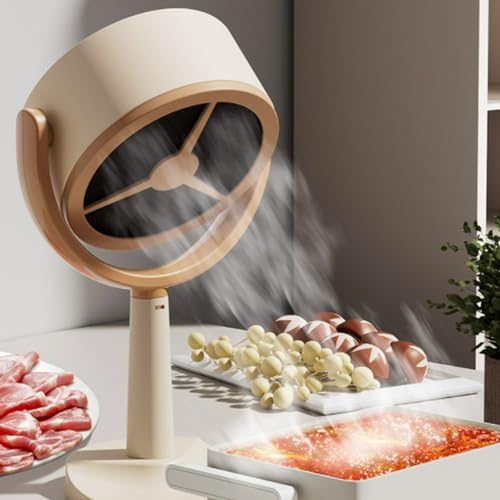 Desktop Range Hood Desktop Cooker Hood Mini Portable Extractor Hood Portable Hood Kitchen Hood Multiple Filters Grease Pump, Anti-Fingerprint, for Camping Indoor BBQ Studio Apartment RV